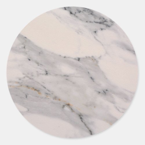 Modern black gray pink marble pattern  classic round sticker