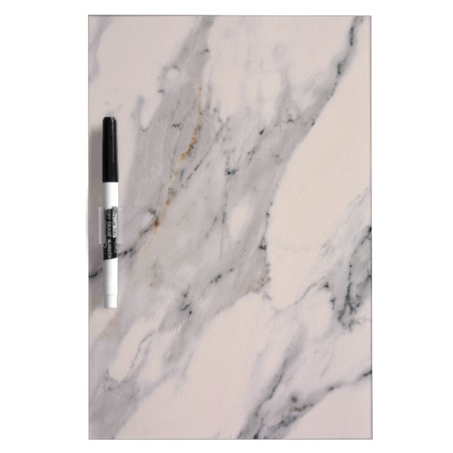 Modern black gray pink marble pattern  dry erase board (Front)