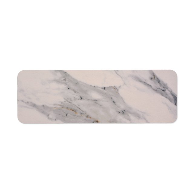 Modern black gray pink marble pattern  label (Front)