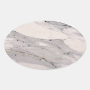 Modern black gray pink marble pattern  oval sticker