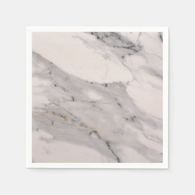 Modern black gray pink marble pattern  paper napkins (Front)