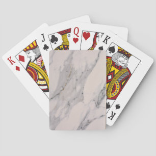 Modern black gray pink marble pattern poker cards