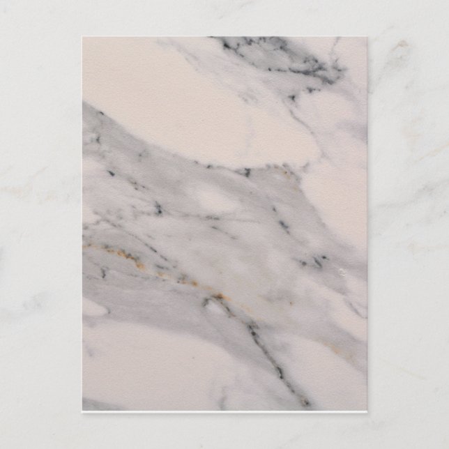 Modern black gray pink marble pattern  postcard (Front)