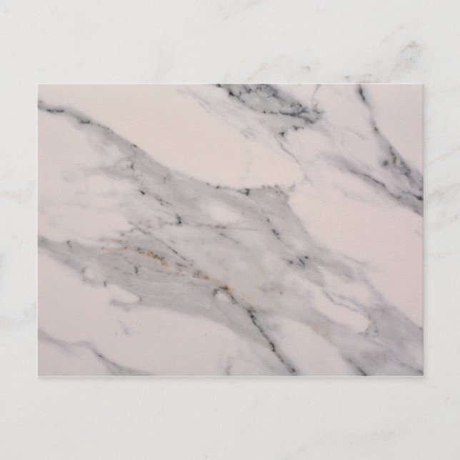 Modern black gray pink marble pattern  postcard (Front)