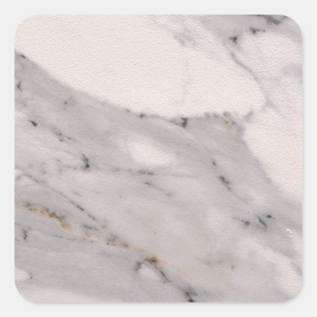 Modern black gray pink marble pattern  square sticker (Front)
