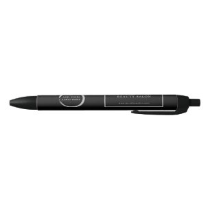 Modern black gray professional promotional logo pen