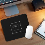 Modern black gray promotional professional mouse pad<br><div class="desc">Modern black gray promotional professional Mouse Pad.
Add your own name and website to personalize.</div>