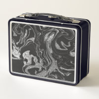 Grey Marble Personalized Lunch Box, Zazzle