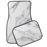 Trendy White And Black Marble Stone Pattern Floor Mat, Zazzle