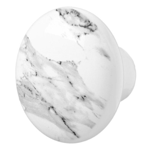 Modern black gray white marble pattern  ceramic knob