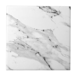 Trendy White And Black Marble Stone Pattern Floor Mat, Zazzle