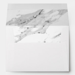 Modern black gray white marble pattern envelope