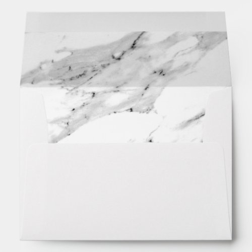 Modern black gray white marble pattern  envelope