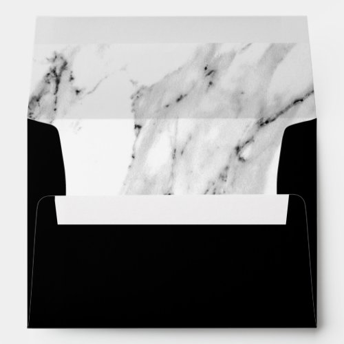 Modern black gray white marble pattern  envelope