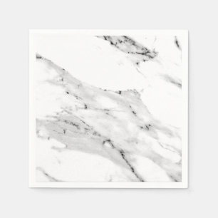 Modern black gray white marble pattern napkins