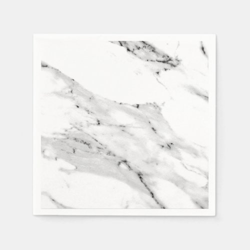 Modern black gray white marble pattern  napkins