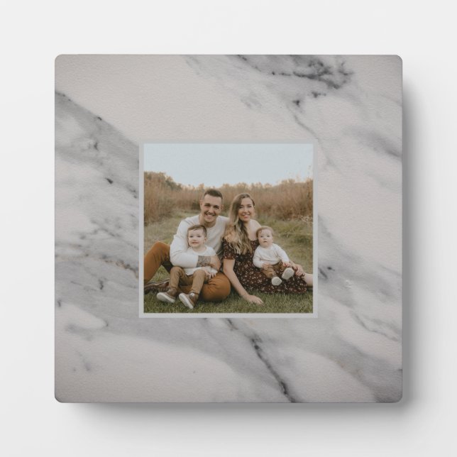 Modern black gray white marble pattern plaque (Front)