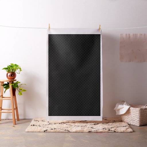 Modern Black Grey Checkered Checks Pattern Decor Fabric