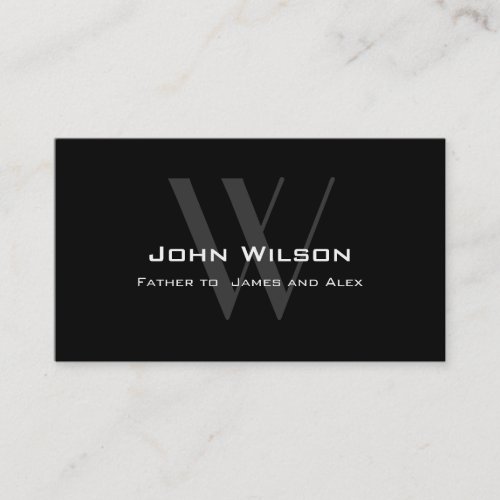 Modern Black Grey Daddy Calling Card Business Card