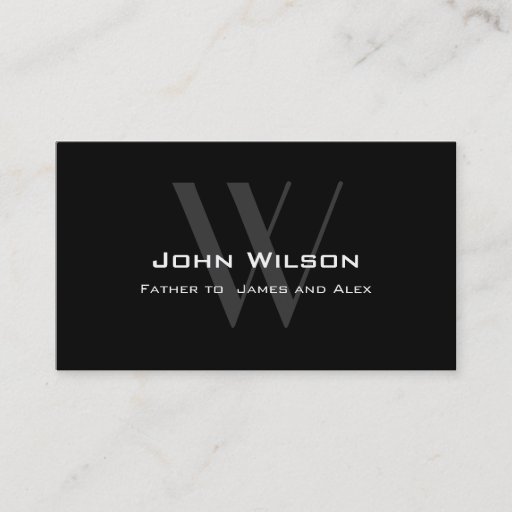 Customizable Modern Black Grey Daddy Calling Card Business Card