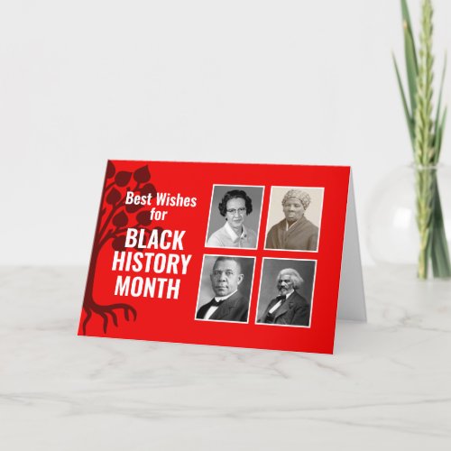 Modern BLACK HISTORY MONTH Custom Photo BHM Holiday Card