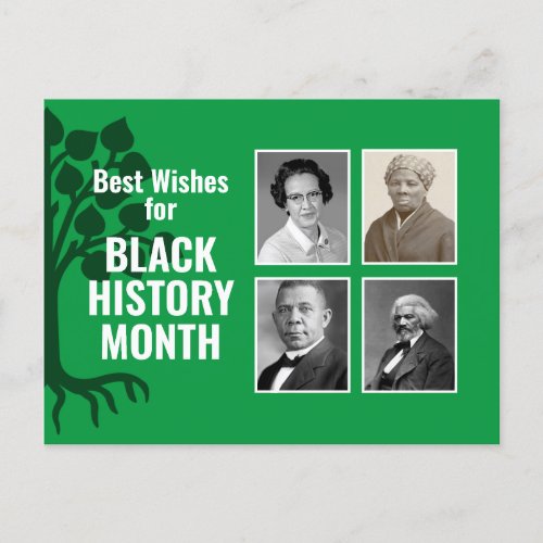 Modern BLACK HISTORY MONTH Custom Photo BHM Holiday Postcard