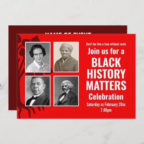 Modern BLACK HISTORY MONTH Matters Photo Invitation