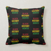 Modern BLACK HISTORY MONTH Throw Pillow