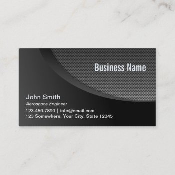 Modern Black Industrial Aerospace Engineer Business Card by cardfactory at Zazzle
