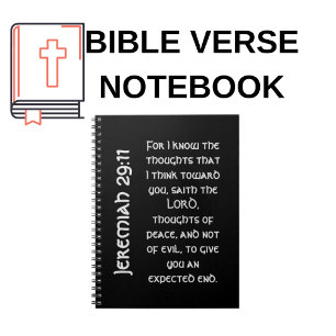 Modern Black Jeremiah 29:11 Bible Verse Notebook