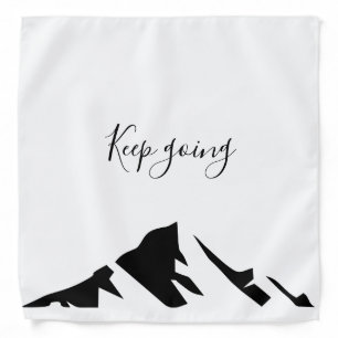 Modern Black Keep Going Simple Bandana