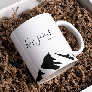Modern Black Keep Going Simple Color Morph Mug