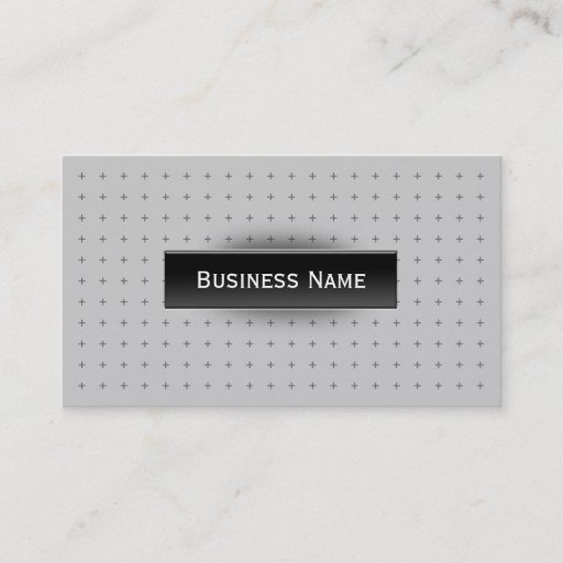Customizable Modern Black Label Cross Grid Business Card