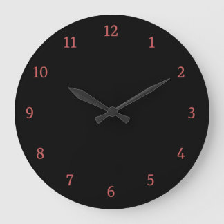Modern black large clock