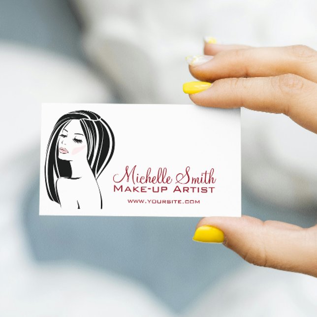 Modern Black Light Pink Chic Eyelash Makeup Artist Business Card (Creator Uploaded)