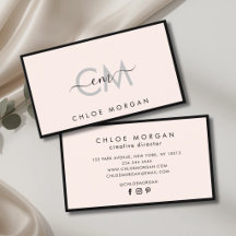 Modern black light pink script signature monogram