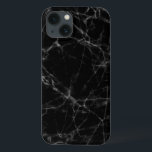 Modern Black Marble Wall Pattern Print iPhone 13 Case<br><div class="desc">Elegant gray marble stone wall pattern 3 in black whit gray and white accents.</div>