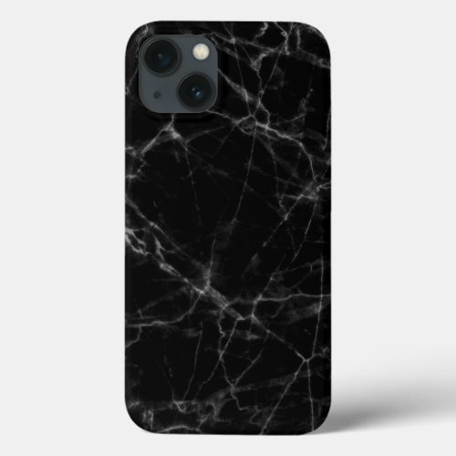 Modern Black Marble Wall Pattern Print iPhone 13 Case