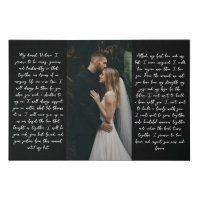 Modern Black Marriage Photograph Wedding Vow Art