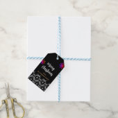 Modern Black Merry Christmas Gift Tags (With Twine)