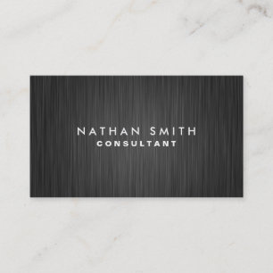 Modern Black Metal Look Professional Business Card