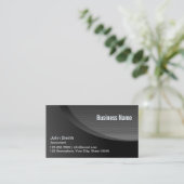 Modern Black Metal Mesh Accountant Business Card (Standing Front)