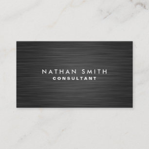 Modern Black Metal Professional Business Card