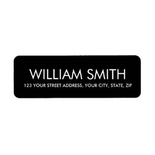 Modern black minimalist elegant label