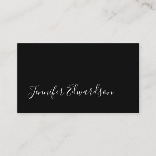 Modern black minimalist professional simple business card