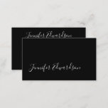 Modern black minimalist professional simple business card