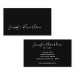 Modern black minimalist professional simple business card