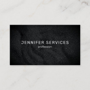 modern black minimalist sand texture simple business card