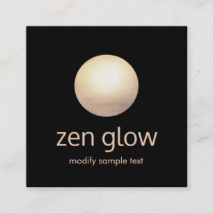 Modern Black Minimalistic Gold Circle Square Business Card