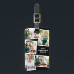 Modern black multi photo family elegant gift luggage tag<br><div class="desc">Modern black multi photo family stylish elegant design. Ideal thoughtful birthday,  Mothers day,  Fathers day,  or Christmas day gift.</div>